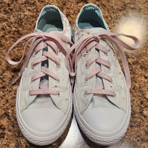 CONVERSE Chuck Taylor All Star Confetti Low Top - White - Size 3.5 - Picture 2 of 10